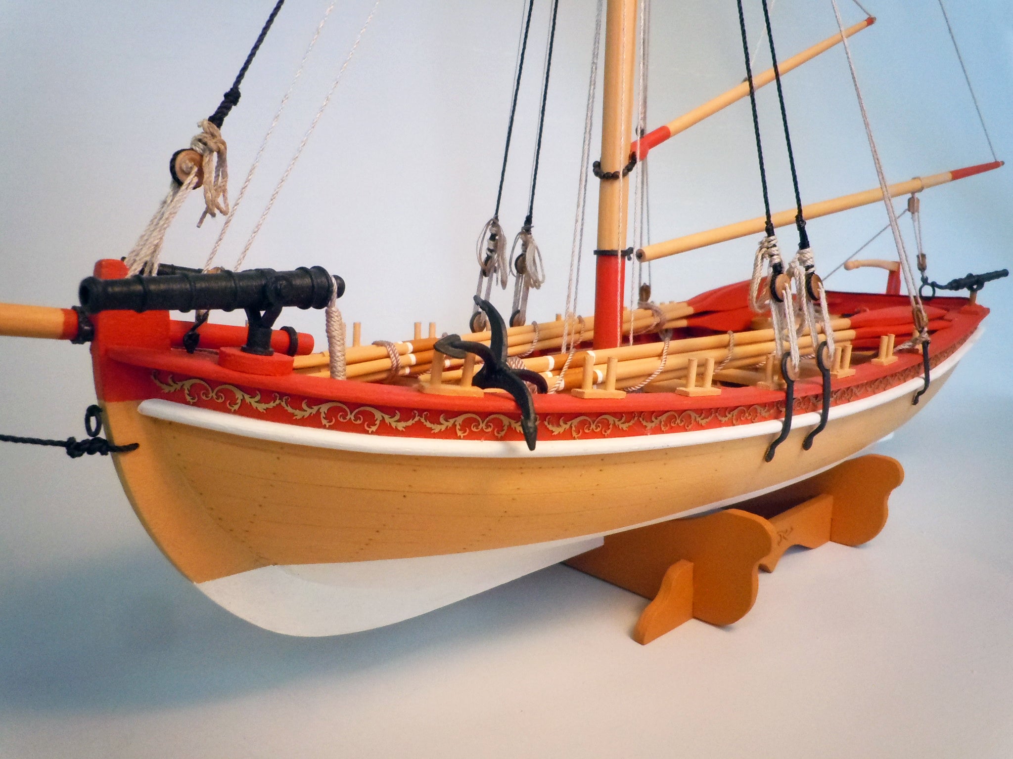 18TH CENTURY ARMED LONGBOAT